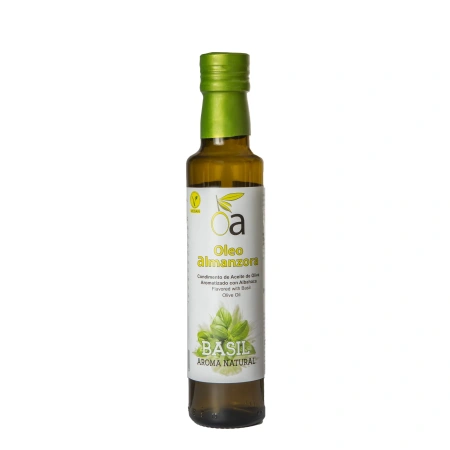 Basiiliku aroomiga väärisoliiviõli (250 ml) ACEITE DE OLIVA VIRGEN EXTRA AROMATIZADO CON ALBAHACA, OLMEO ALMANZORA