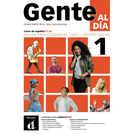 Gente al día 1. Libro del alumno + entorno digital I Hispaania keele õpik A1-A2 tasemele