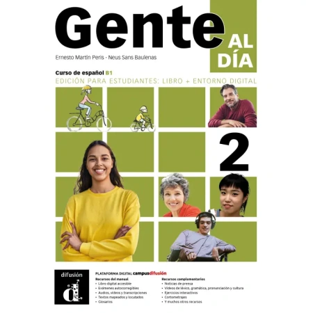Gente al día 2. Libro del alumno + entorno digital I Hispaania keele õpik B1 tasemele