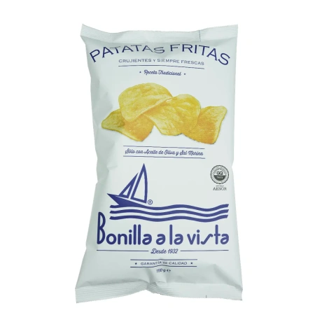 Kartulikrõpsud oliiviõliga ja meresoolaga (150 g) BONILLA A LA VISTA CON SAL