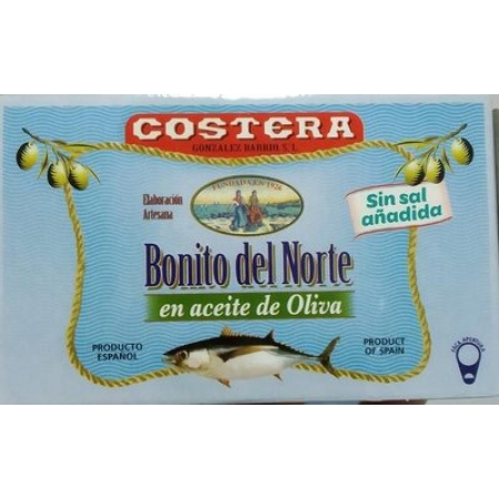 Pikkuim-tuun ilma soolata (120 g) BONITO NORTE SIN SAL OLIVA (Costera)